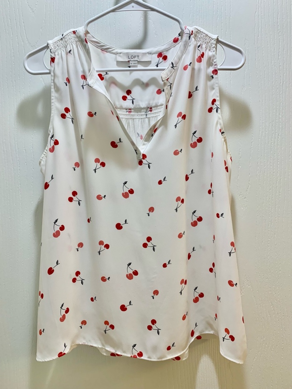 FLOWY Mixed Media Summer Cherries Top  Coastal Grandma Cottagecore